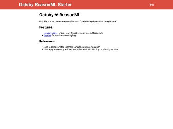 Image for Gatsby Starter ReasonML on template0.com Image for Gatsby Starter ReasonML on template0.com