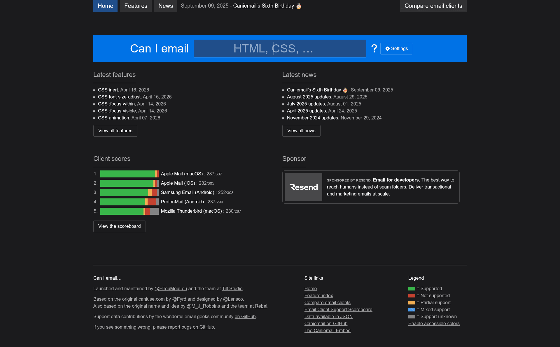 screenshot of Can I email… on template0.com