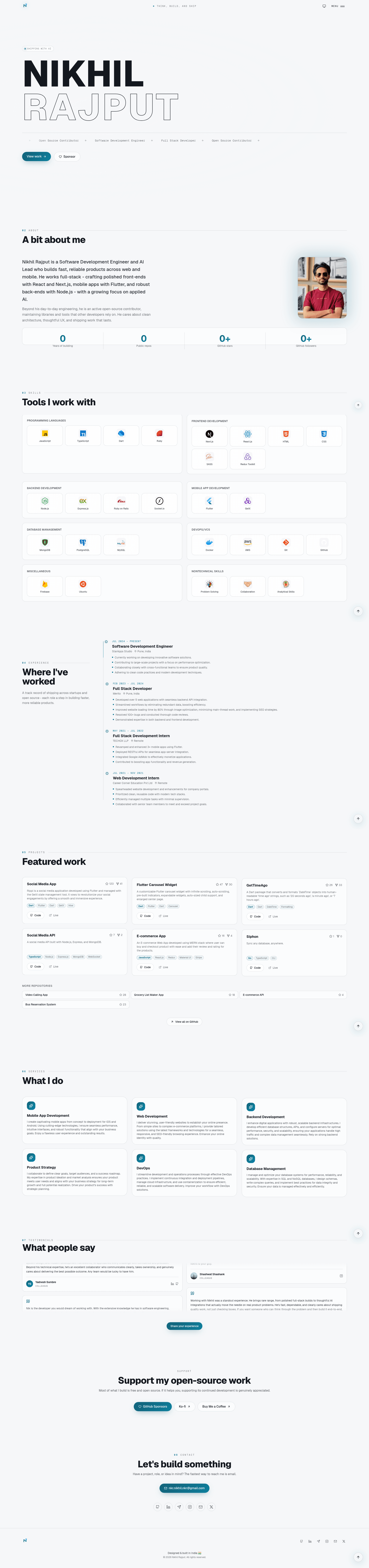 screenshot of portfolio-nextjs on template0.com