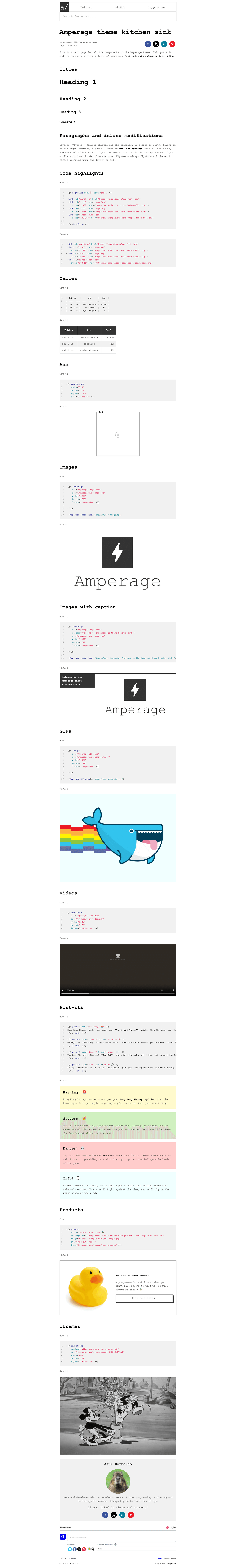 screenshot of Amperage on template0.com
