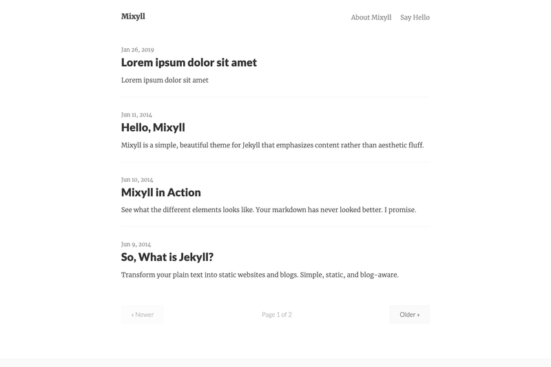 Image for Mixyll on template0.com