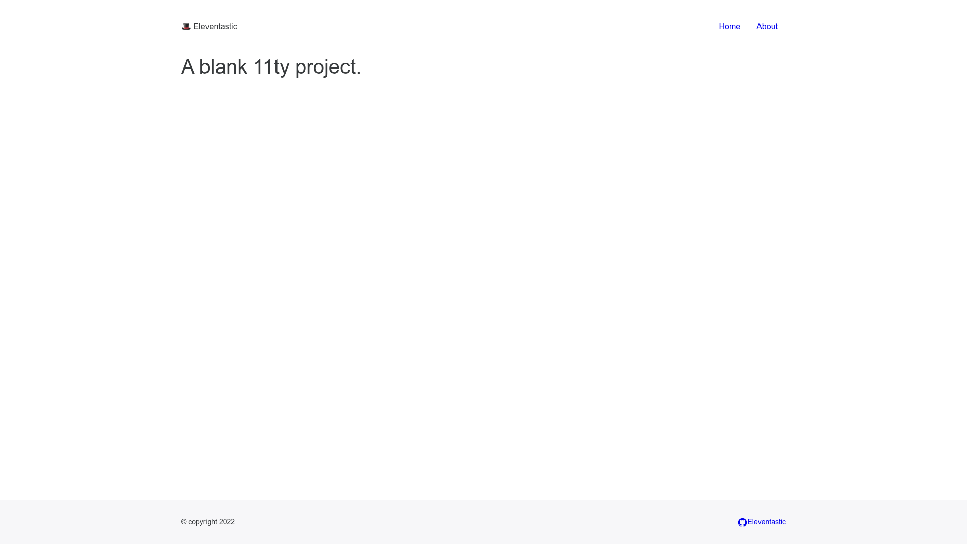 screenshot of Eleventastic on template0.com