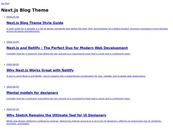 Image for Next.js Blog Theme on template0.com Image for Next.js Blog Theme on template0.com
