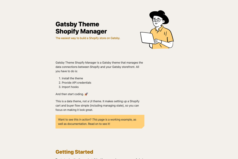 Image for Gatsby Theme Shopify Manager on template0.com Image for Gatsby Theme Shopify Manager on template0.com