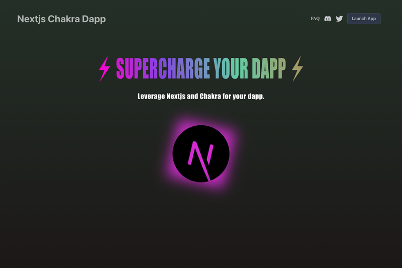 Image for Nextjs Chakra Dapp on template0.com