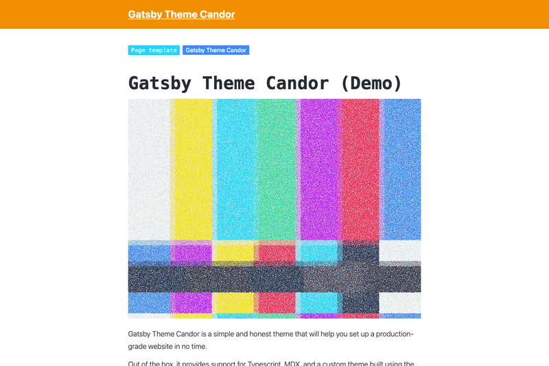 Image for Gatsby Theme Candor on template0.com Image for Gatsby Theme Candor on template0.com