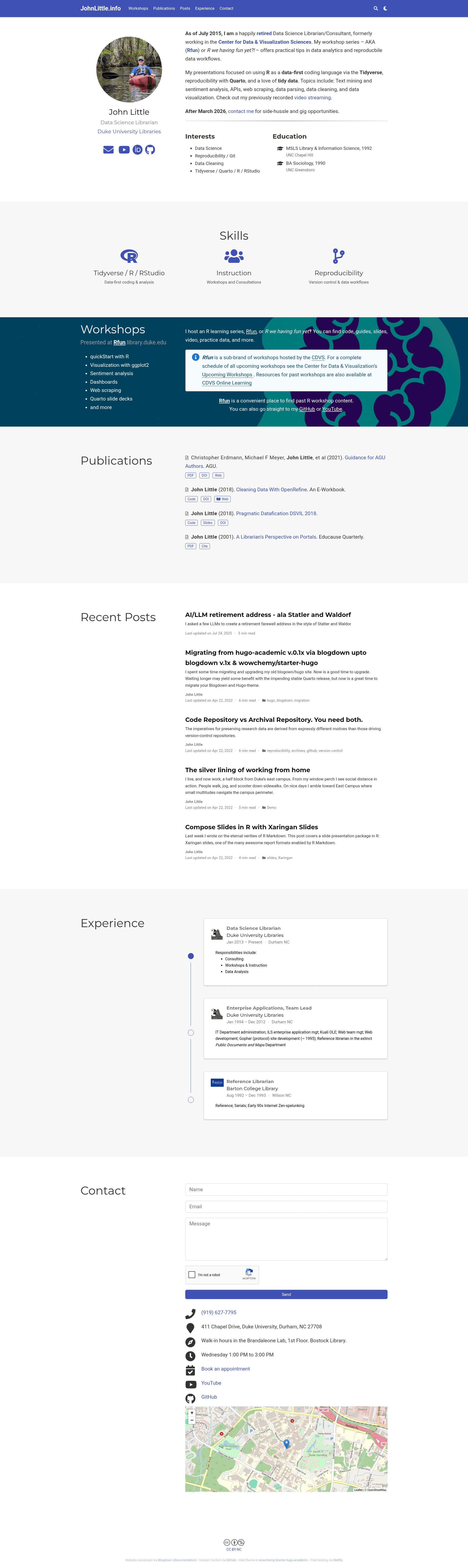 screenshot of Blogdown Libjohn on template0.com