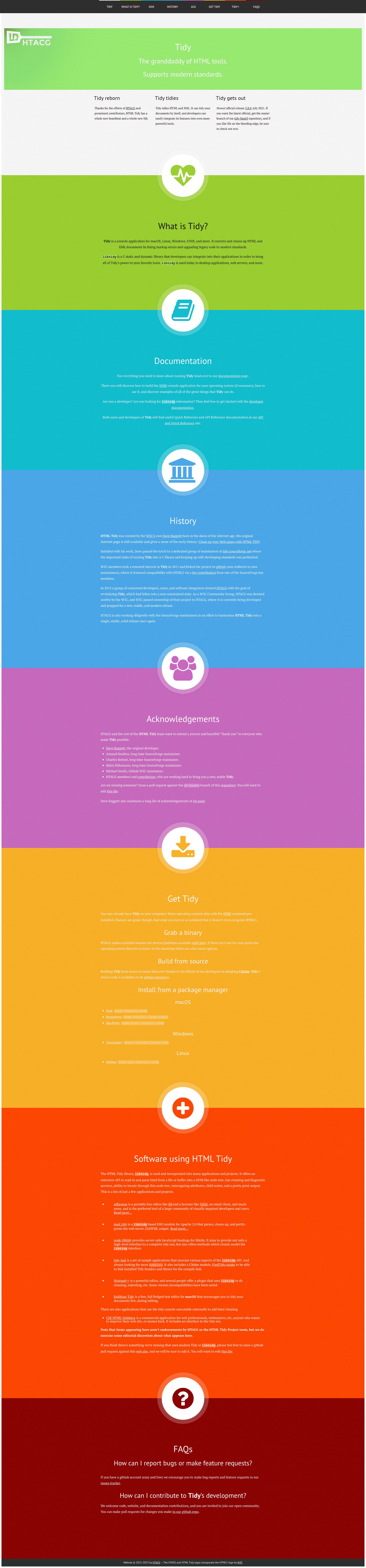 screenshot of HTML Tidy on template0.com