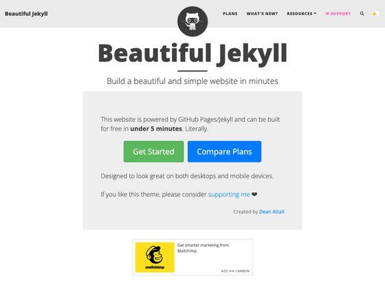 Image for Beautiful Jekyll on template0.com Image for Beautiful Jekyll on template0.com