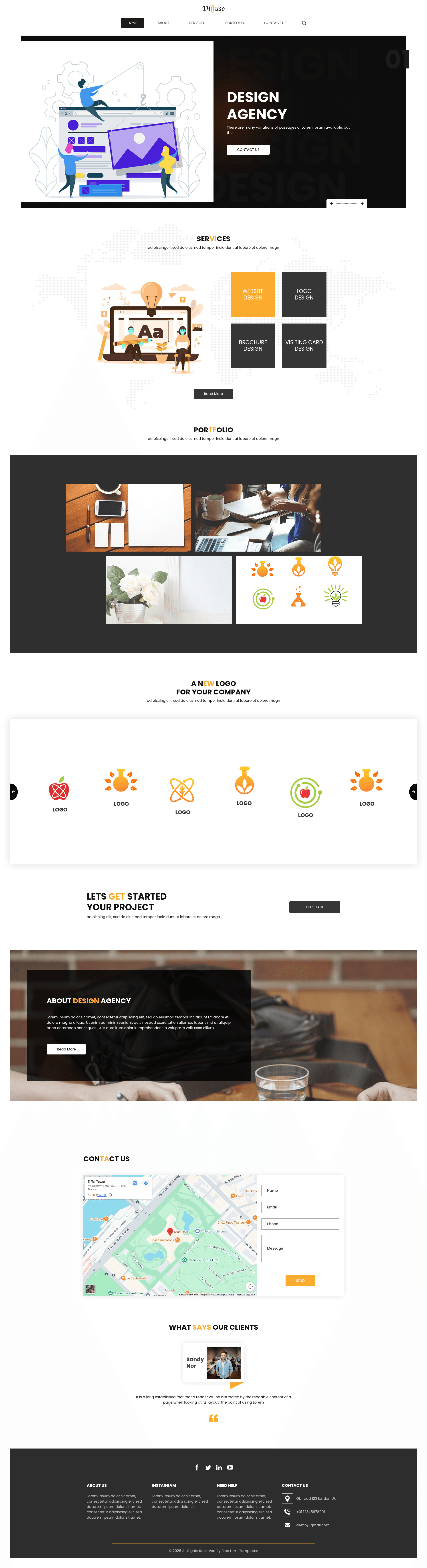 screenshot of Diffuso on template0.com