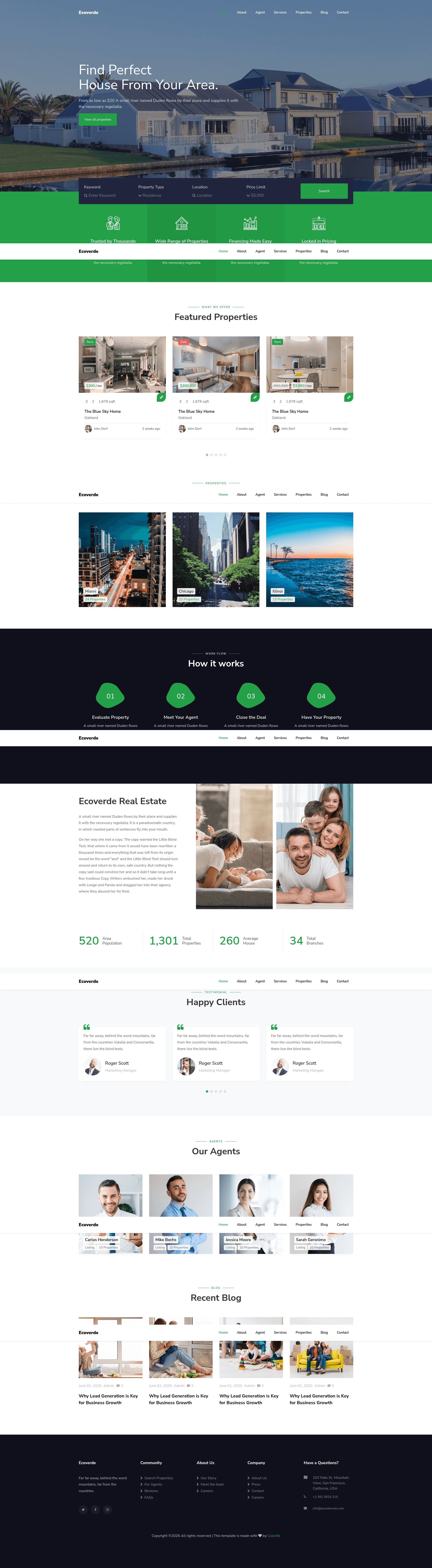 screenshot of Ecoverde on template0.com