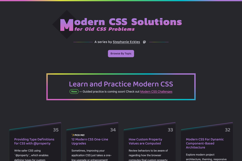 Image for ModernCSS.dev on template0.com