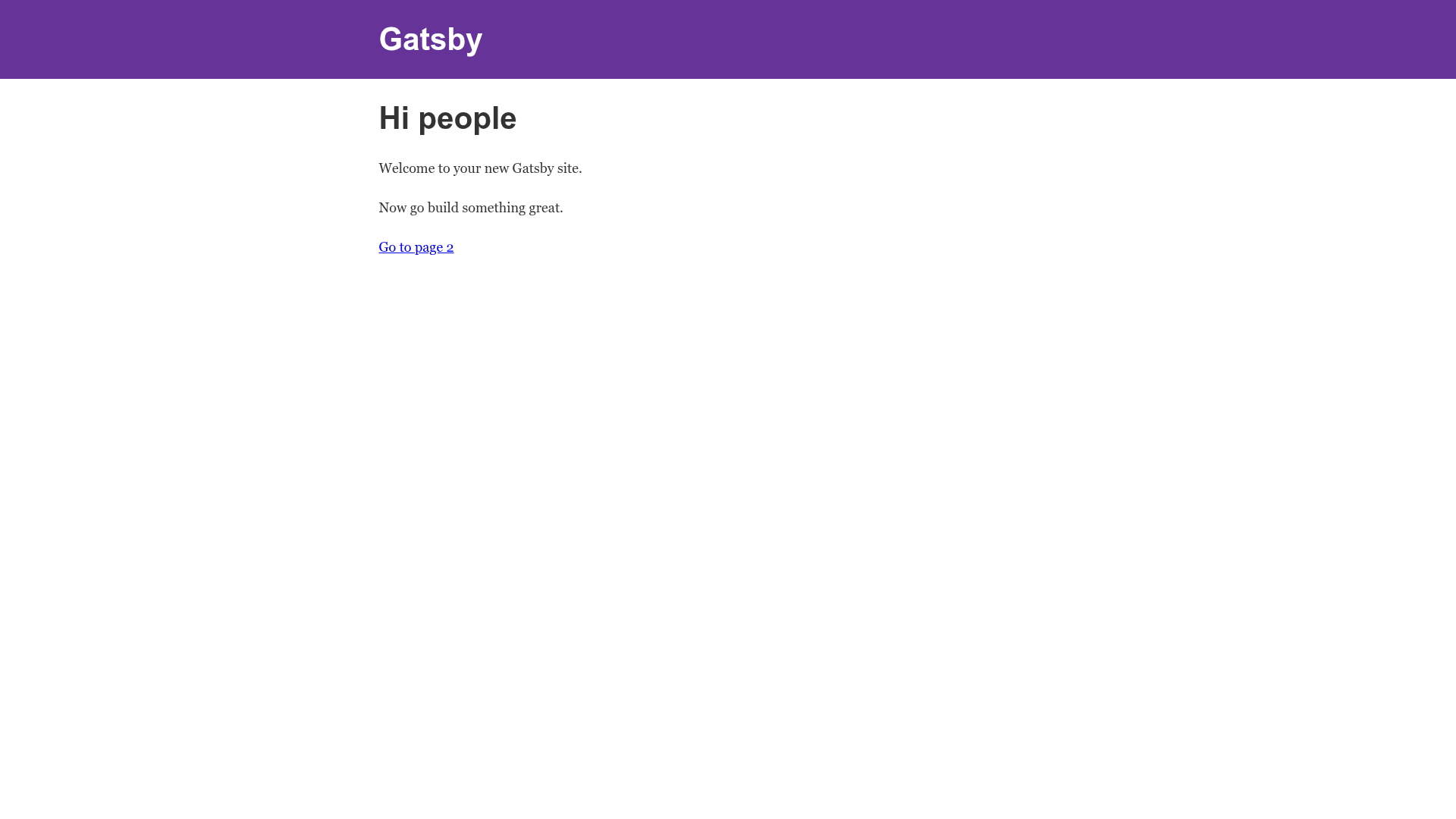 screenshot of Gatsby Starter Blockstack on template0.com