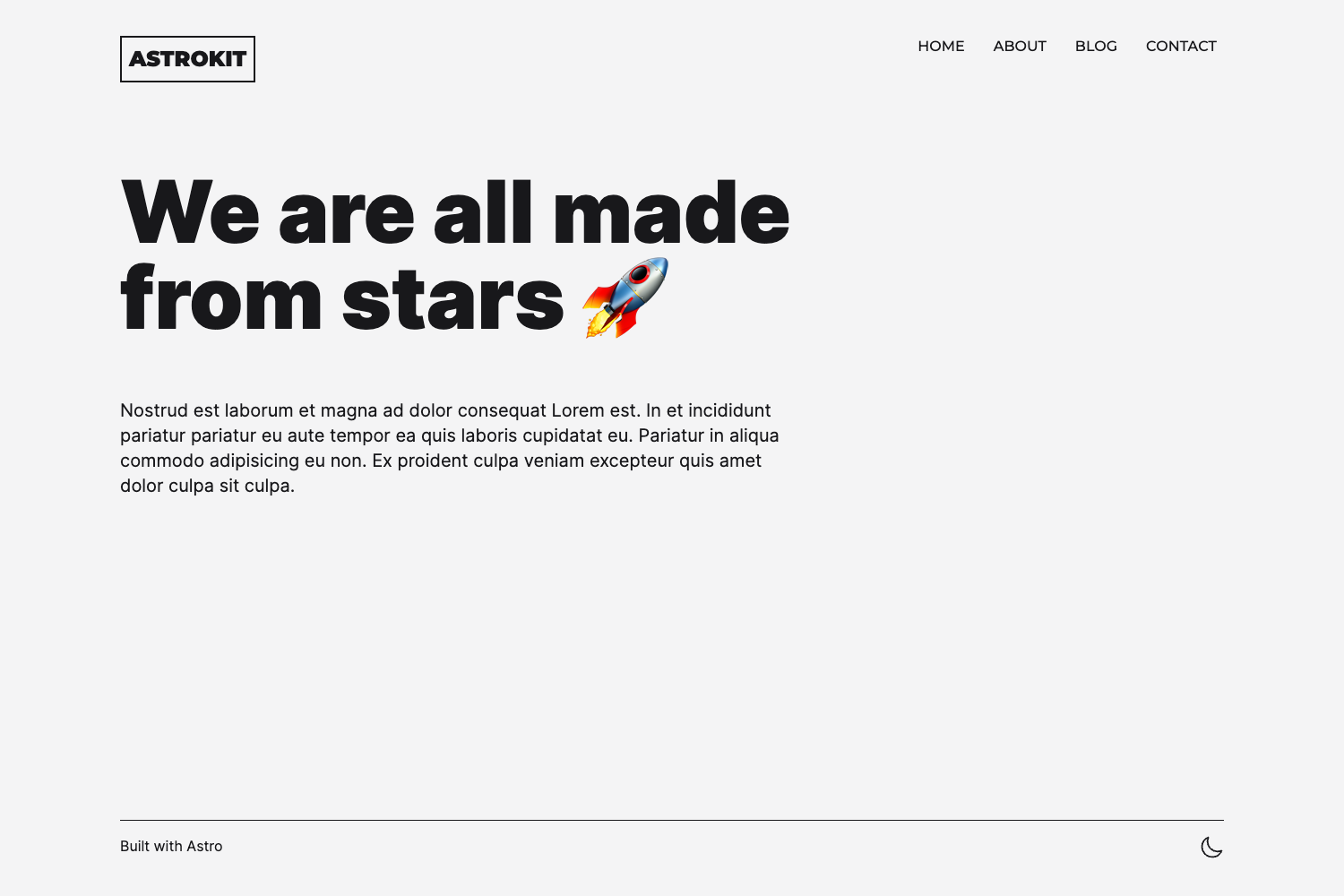 AstroKit Content preview