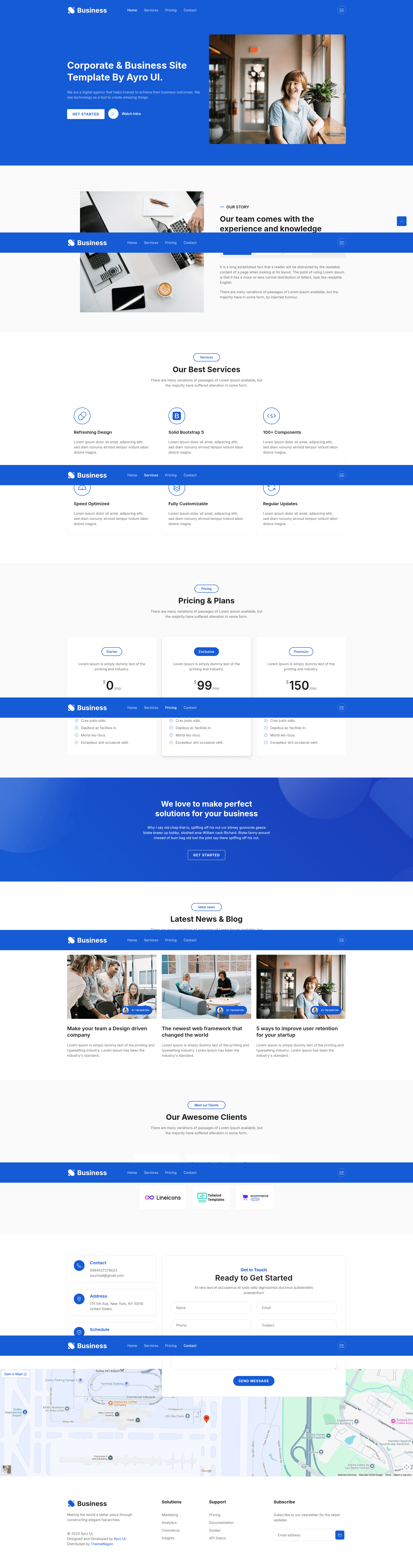 screenshot of Business on template0.com