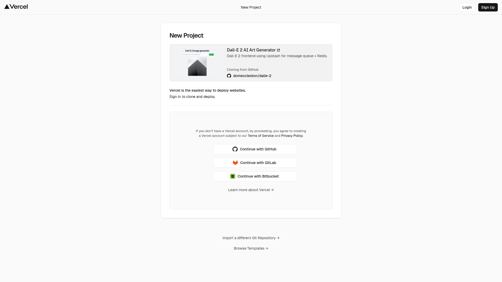 screenshot of Dall-E 2 AI Art Generator on template0.com