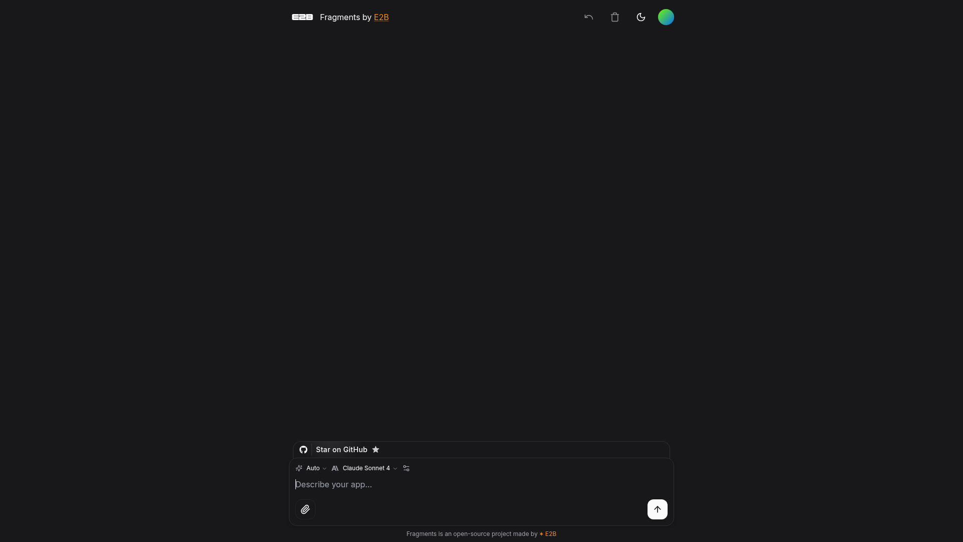 screenshot of Fragments by E2B on template0.com