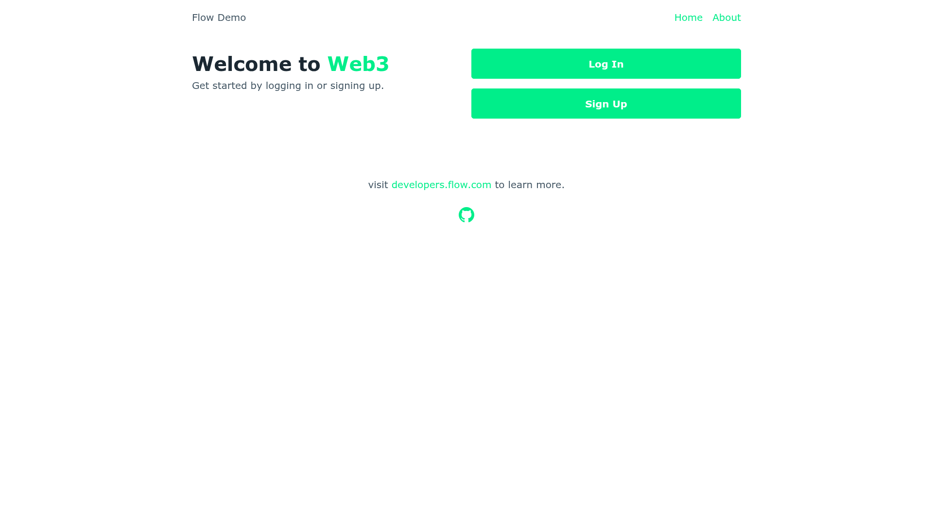 screenshot of FCL Next.js Quickstart on template0.com