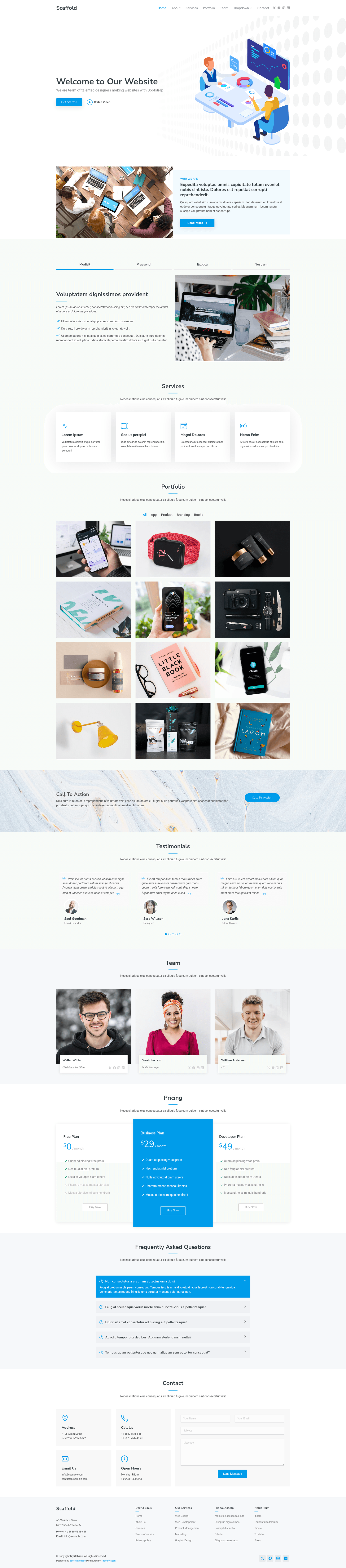 screenshot of Scaffold on template0.com