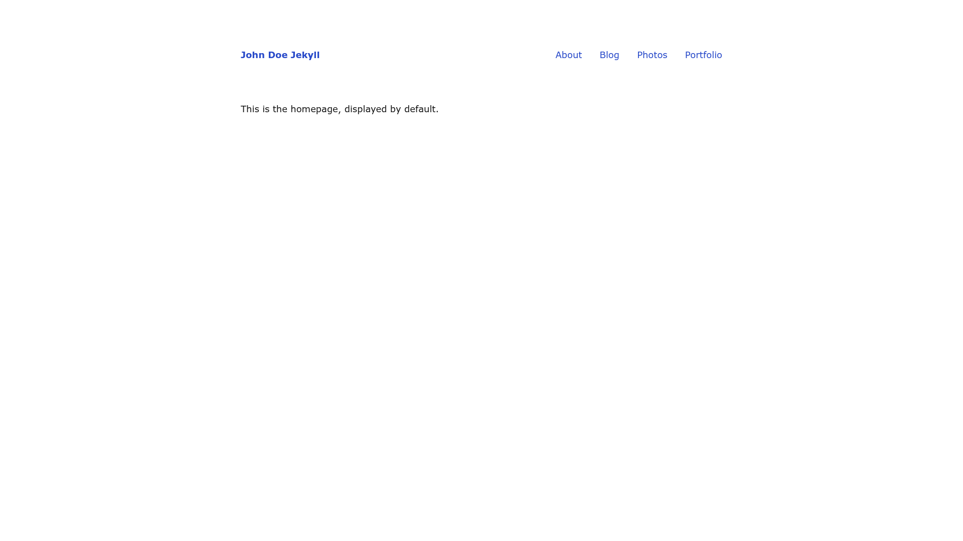 screenshot of John Doe Jekyll on template0.com