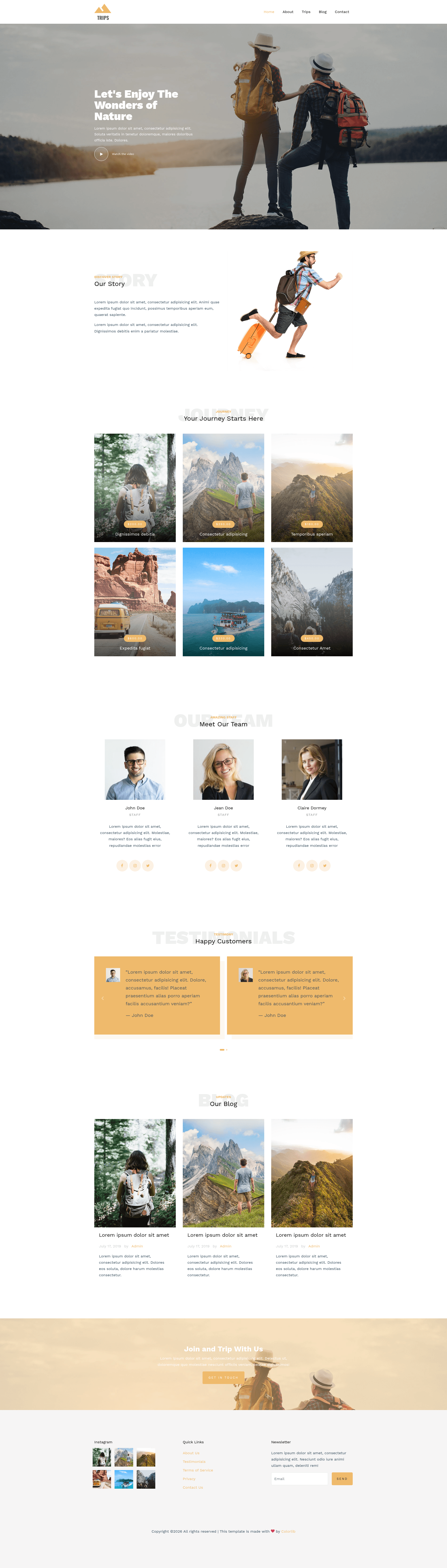 screenshot of Trips on template0.com