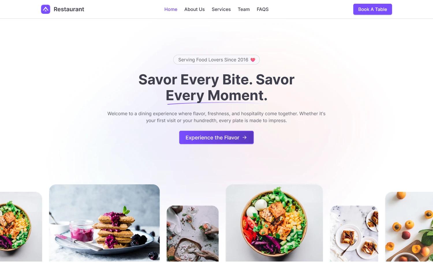 Restaurant - Free Tailwind CSS Restaurant Website Template preview