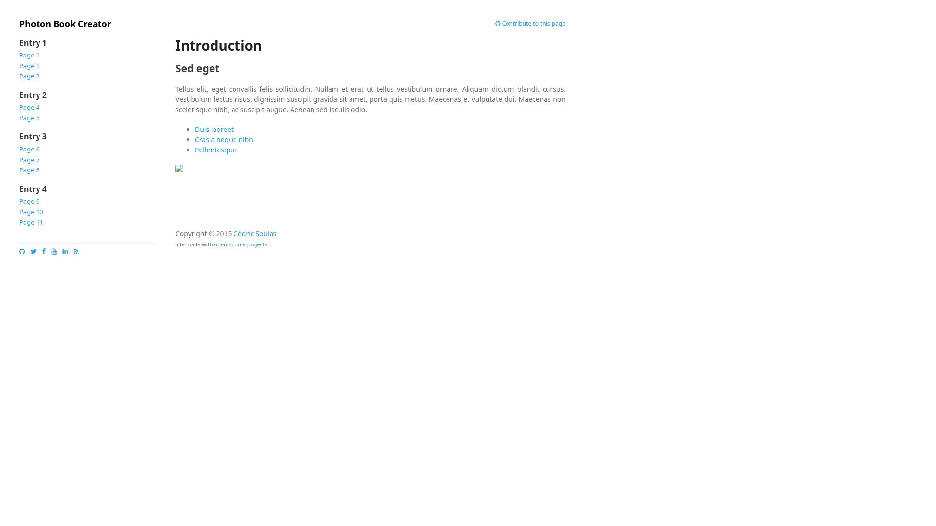 screenshot of Photon Book Creator on template0.com