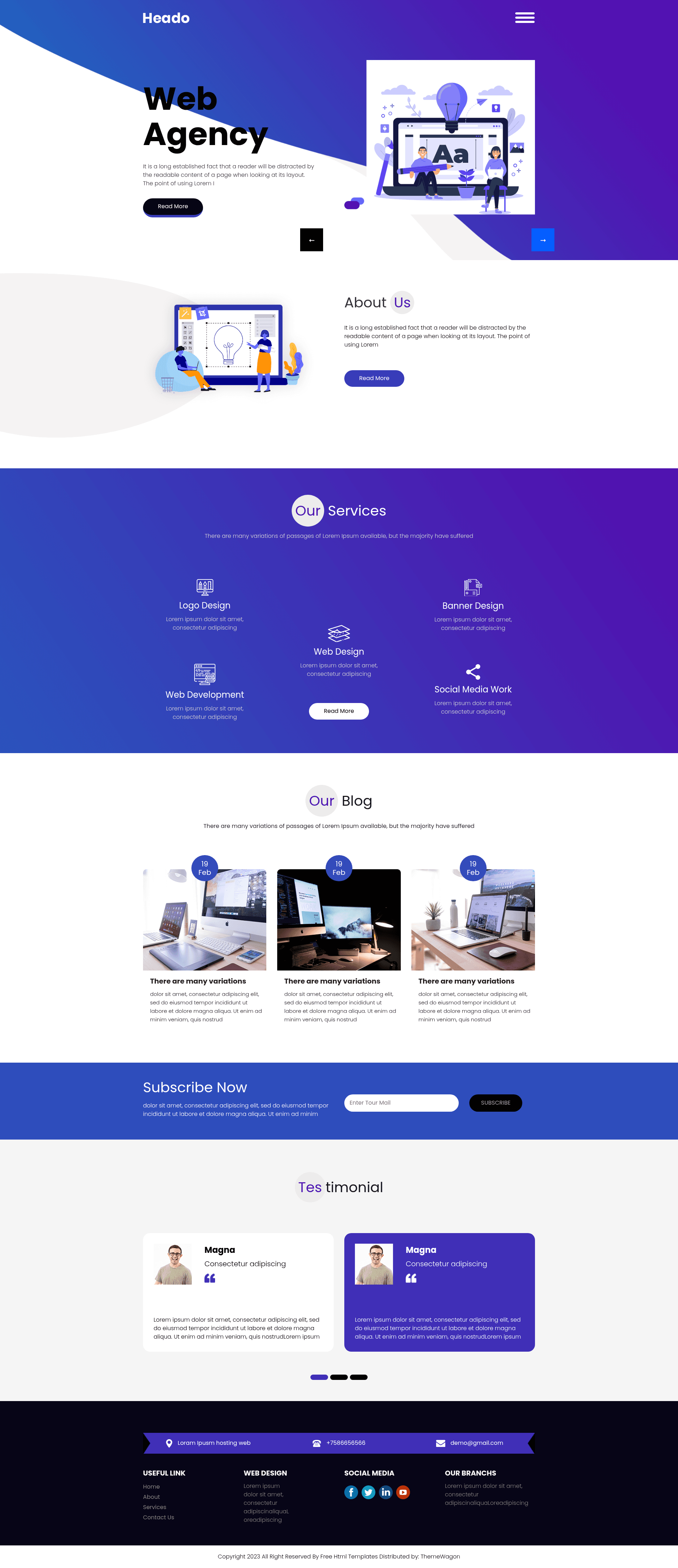 screenshot of Heado on template0.com