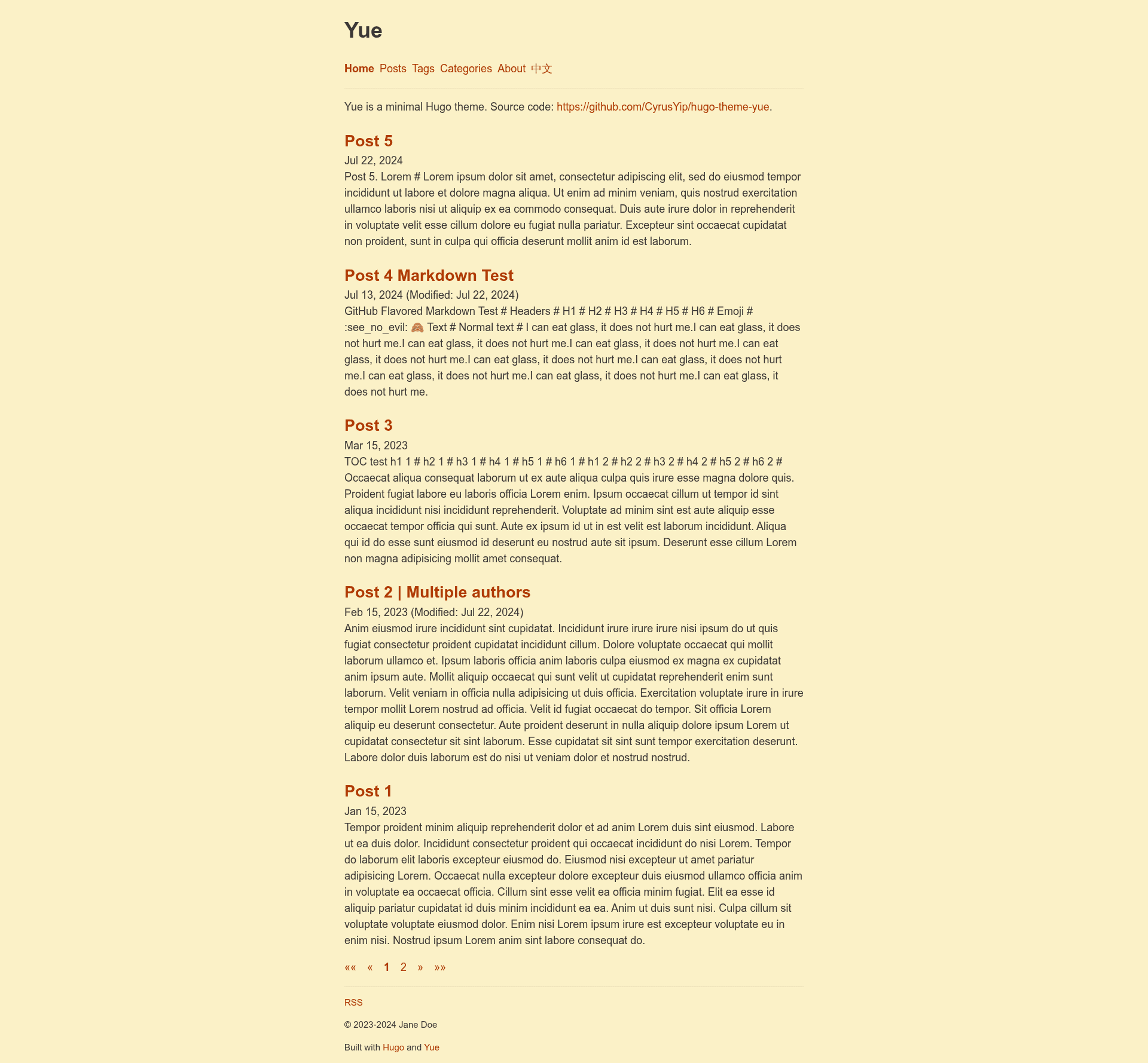 screenshot of Yue on template0.com