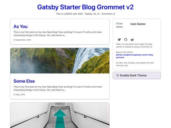 Image for Gatsby Starter Blog Grommet on template0.com Image for Gatsby Starter Blog Grommet on template0.com