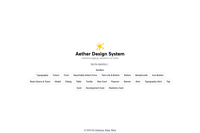 Image for Aether Design System on template0.com Image for Aether Design System on template0.com