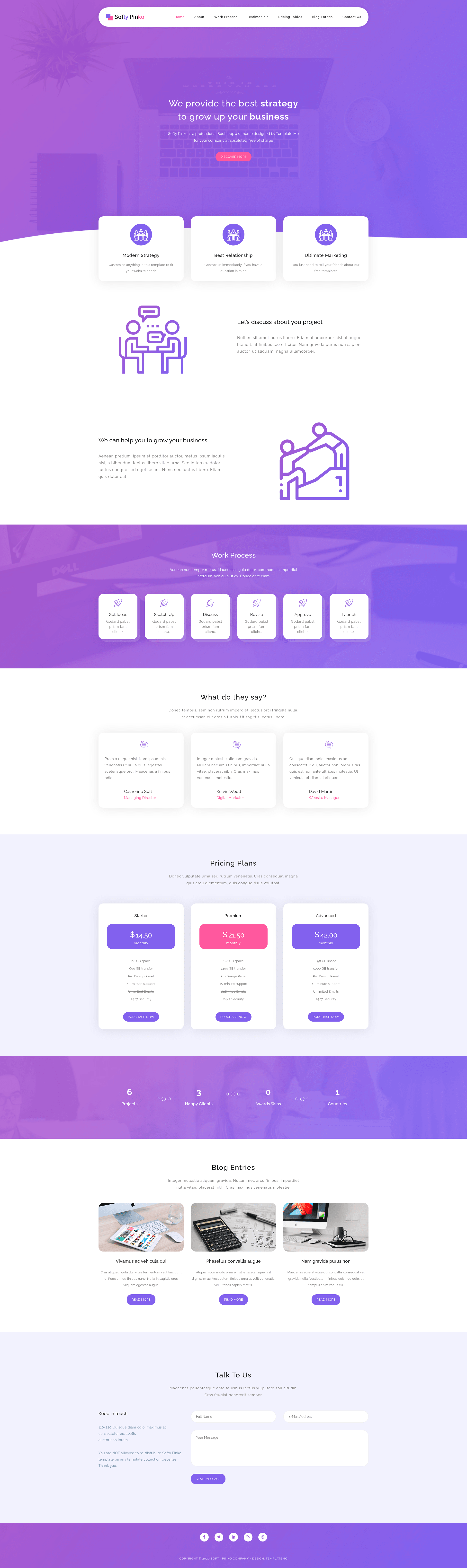 screenshot of Softy Pinko on template0.com