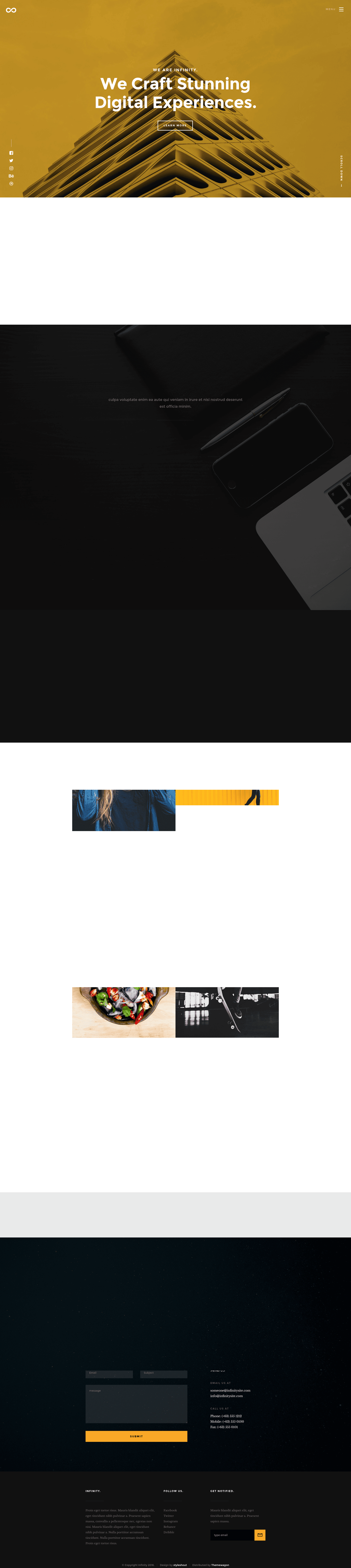 screenshot of Infinity - Coming Soon Bootstrap 4 Template on template0.com
