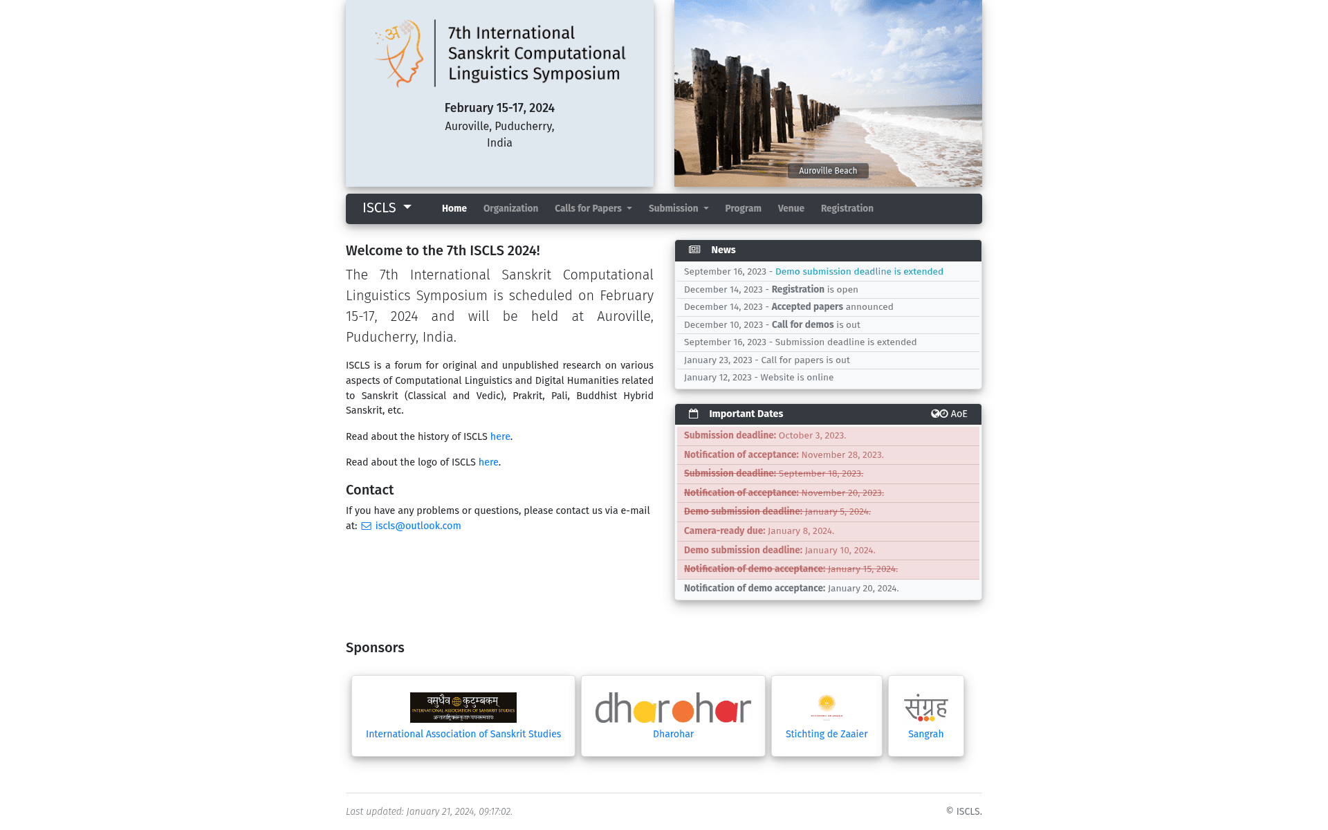 screenshot of Jekyll Conference Template on template0.com