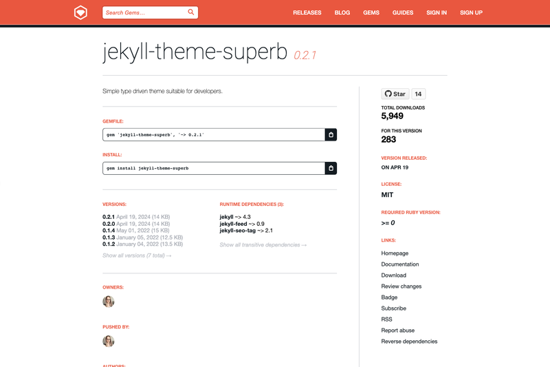 Image for Jekyll Theme Superb on template0.com Image for Jekyll Theme Superb on template0.com