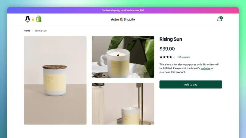 Astro Shopify preview
