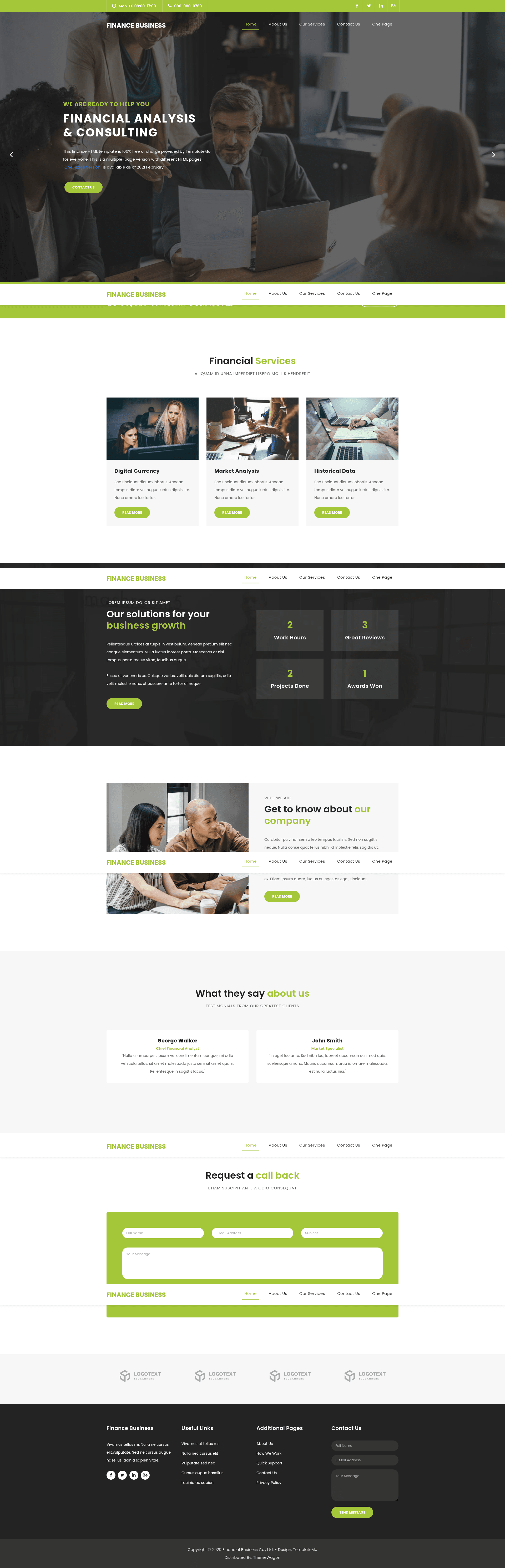 screenshot of Finance Business on template0.com