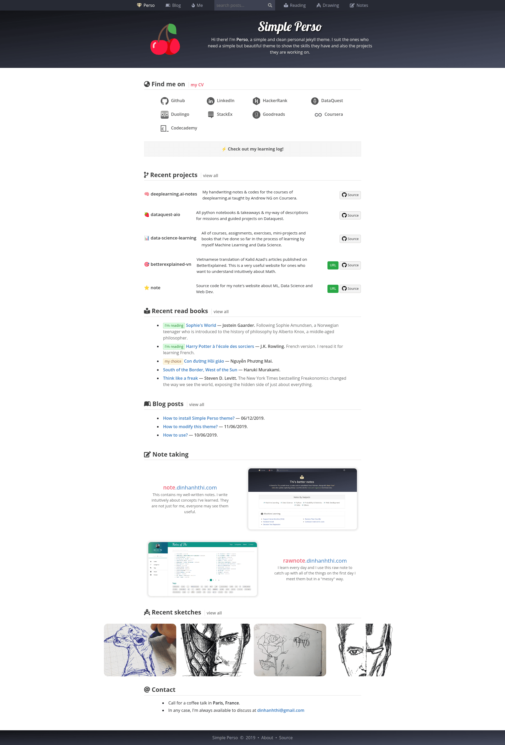 screenshot of simple-perso on template0.com