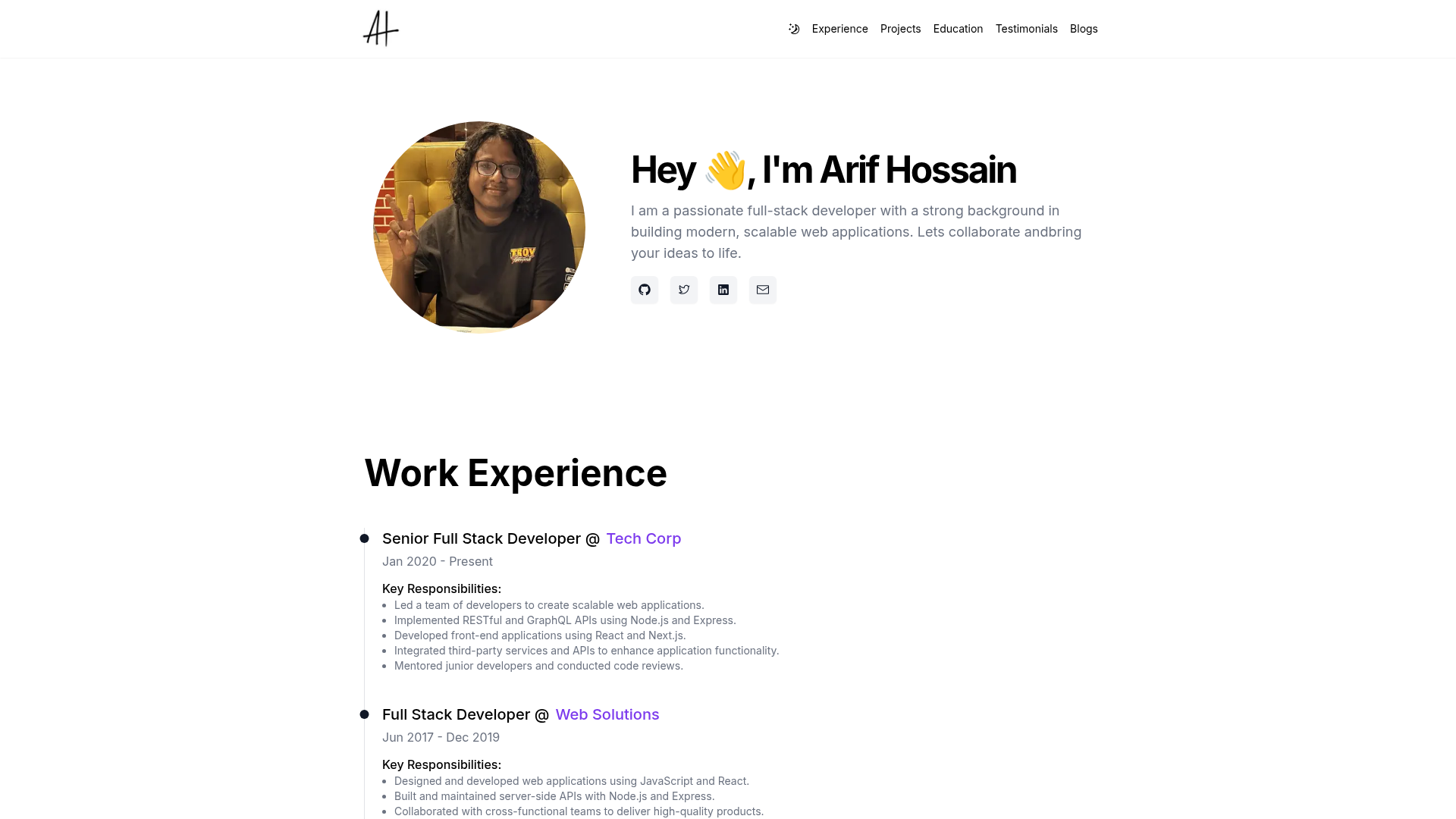 Devfolio preview