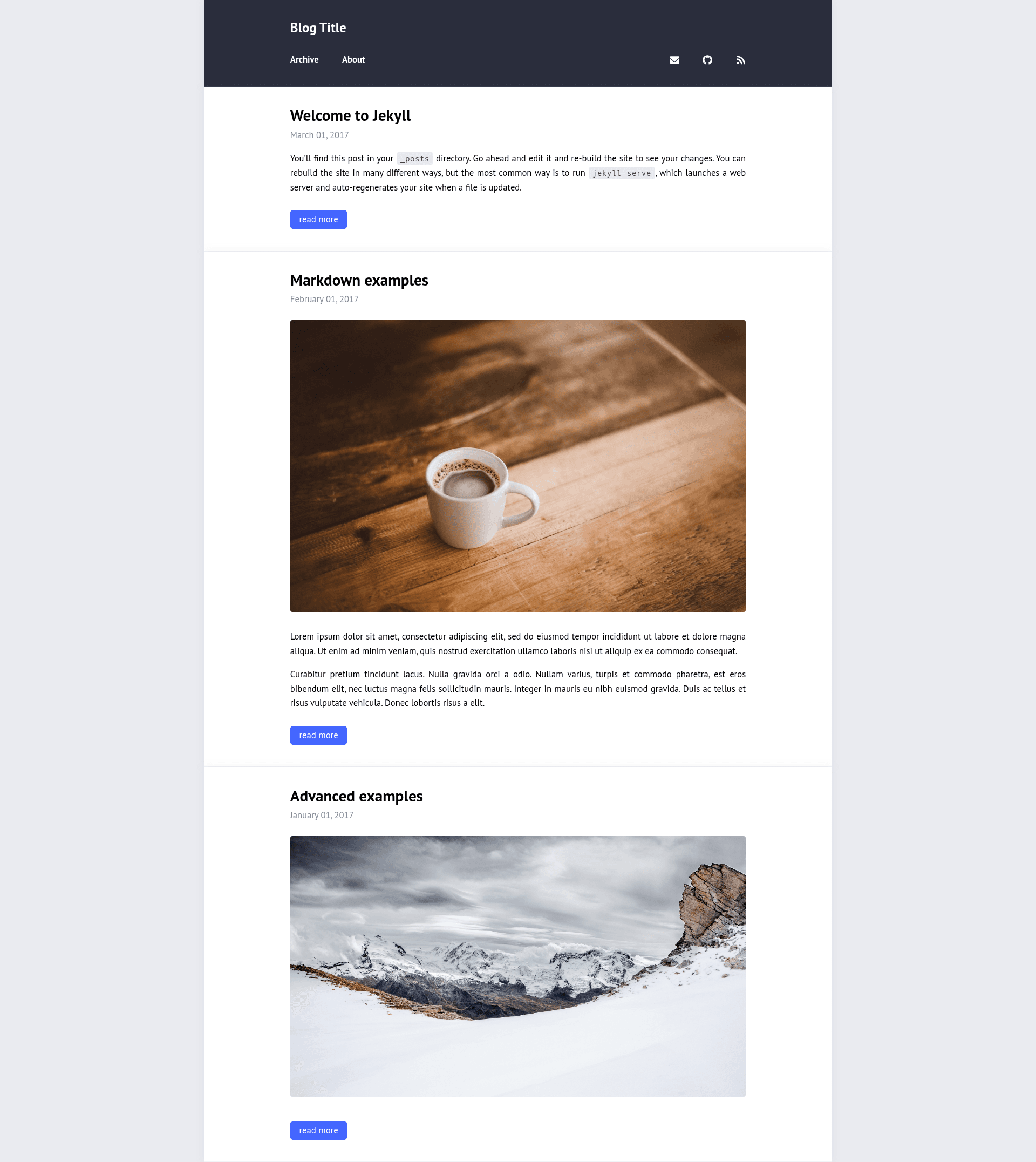 screenshot of Jekyll Contrast on template0.com