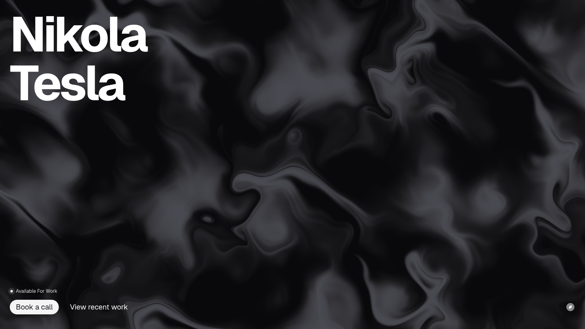 screenshot of Nikola Tesla Portfolio on template0.com