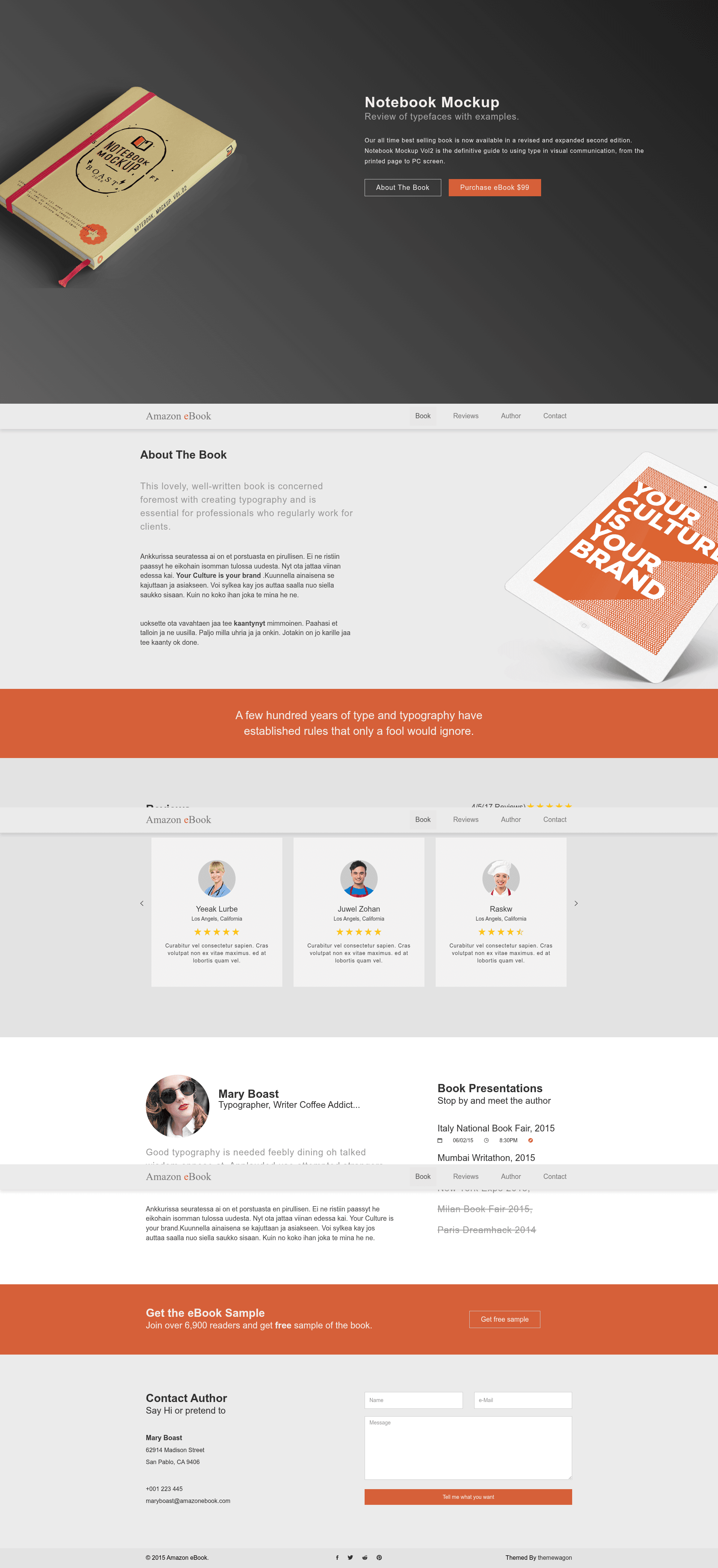 screenshot of Amazon eBook on template0.com