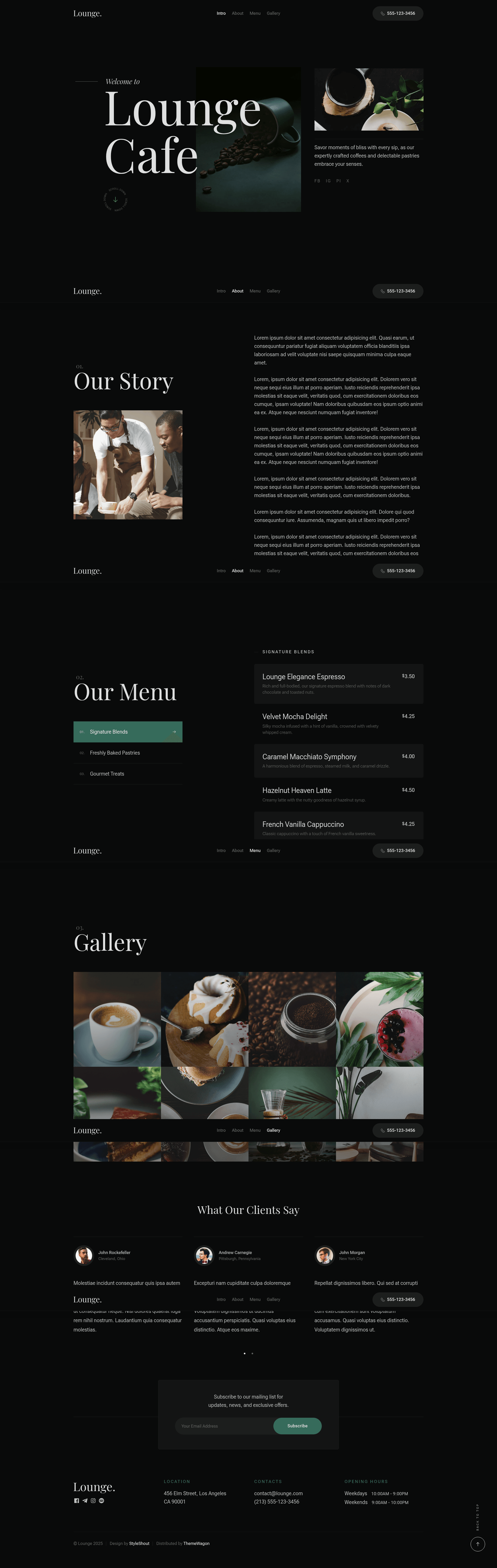 screenshot of Lounge on template0.com