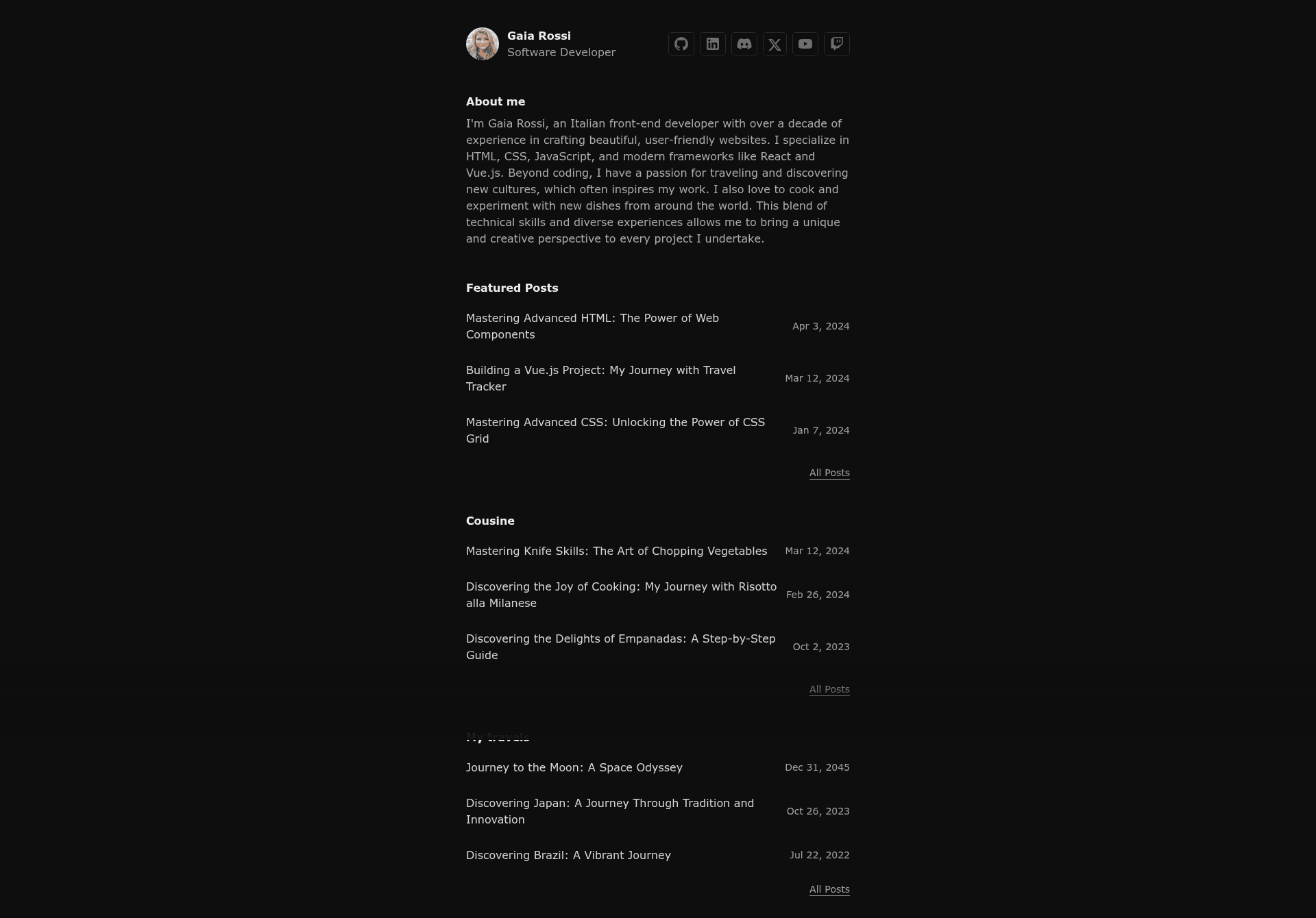 screenshot of AstroGaia on template0.com
