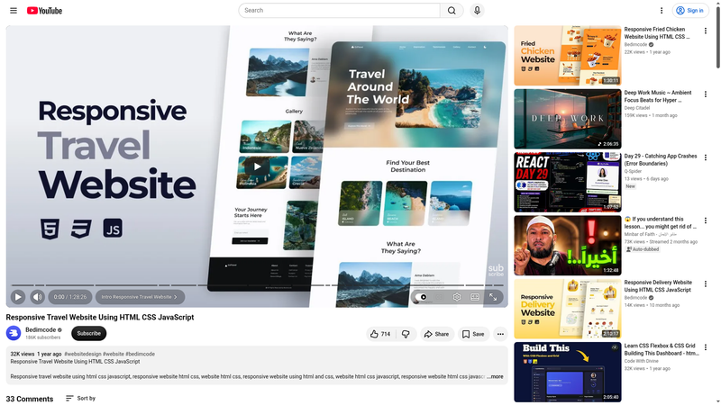 Image for Responsive Travel Website on template0.com