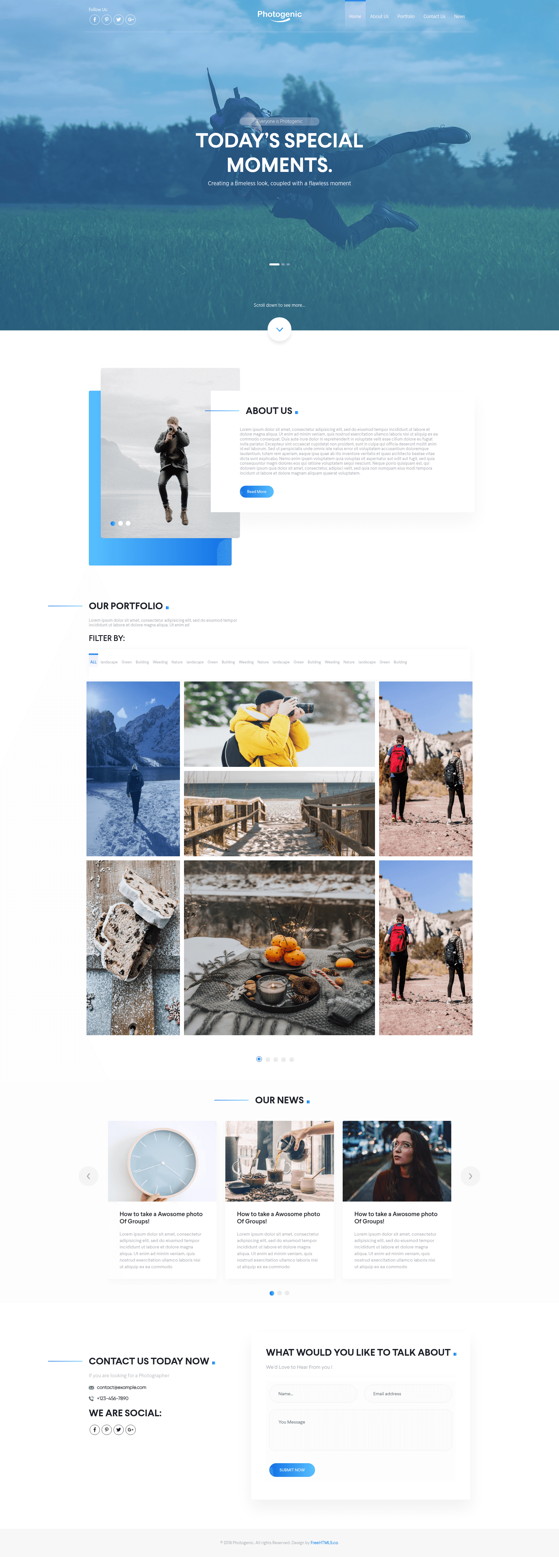 screenshot of Photogenic on template0.com