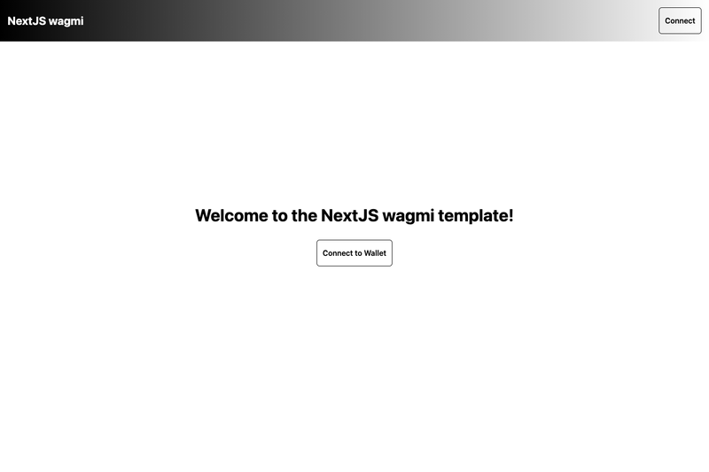 Image for NextJS wagmi Starter Template on template0.com