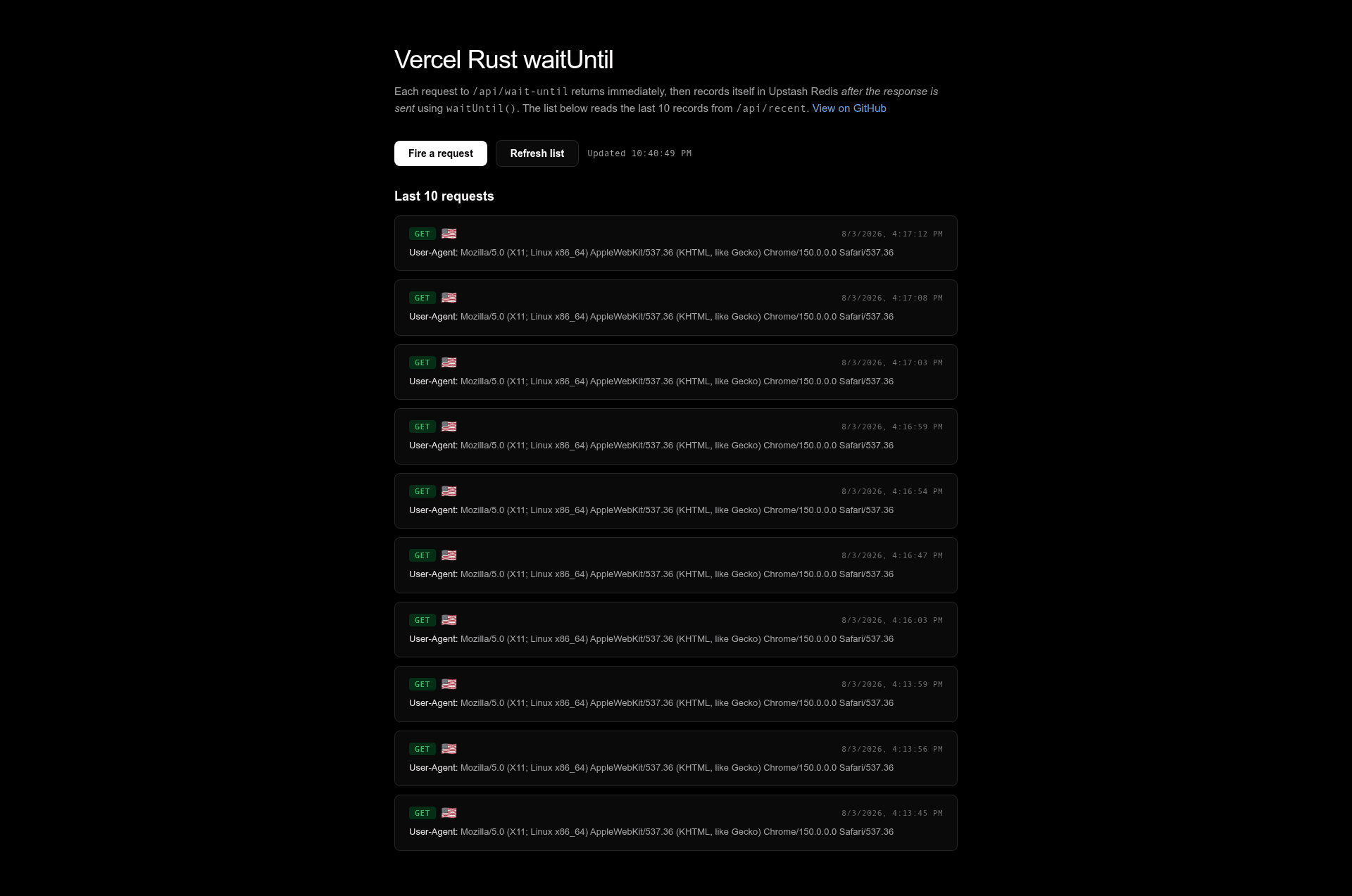 screenshot of Rust waitUntil on template0.com