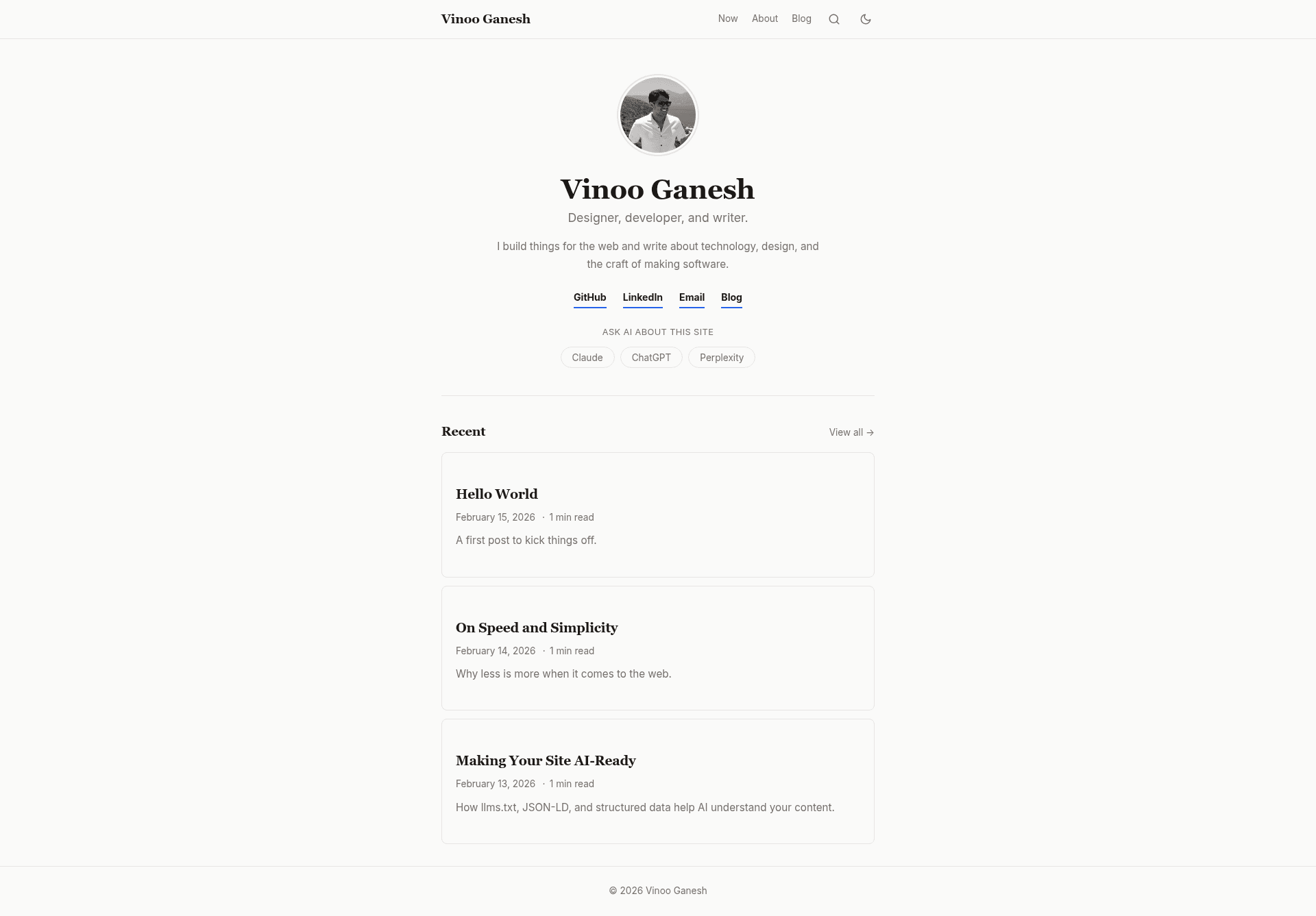 screenshot of Ink on template0.com
