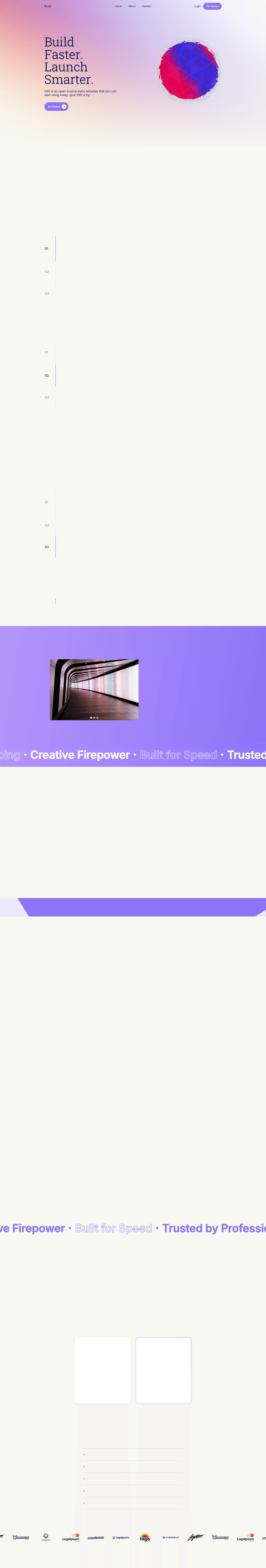 screenshot of VIIO on template0.com